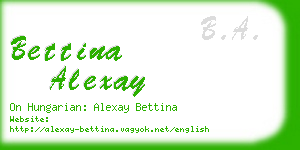 bettina alexay business card